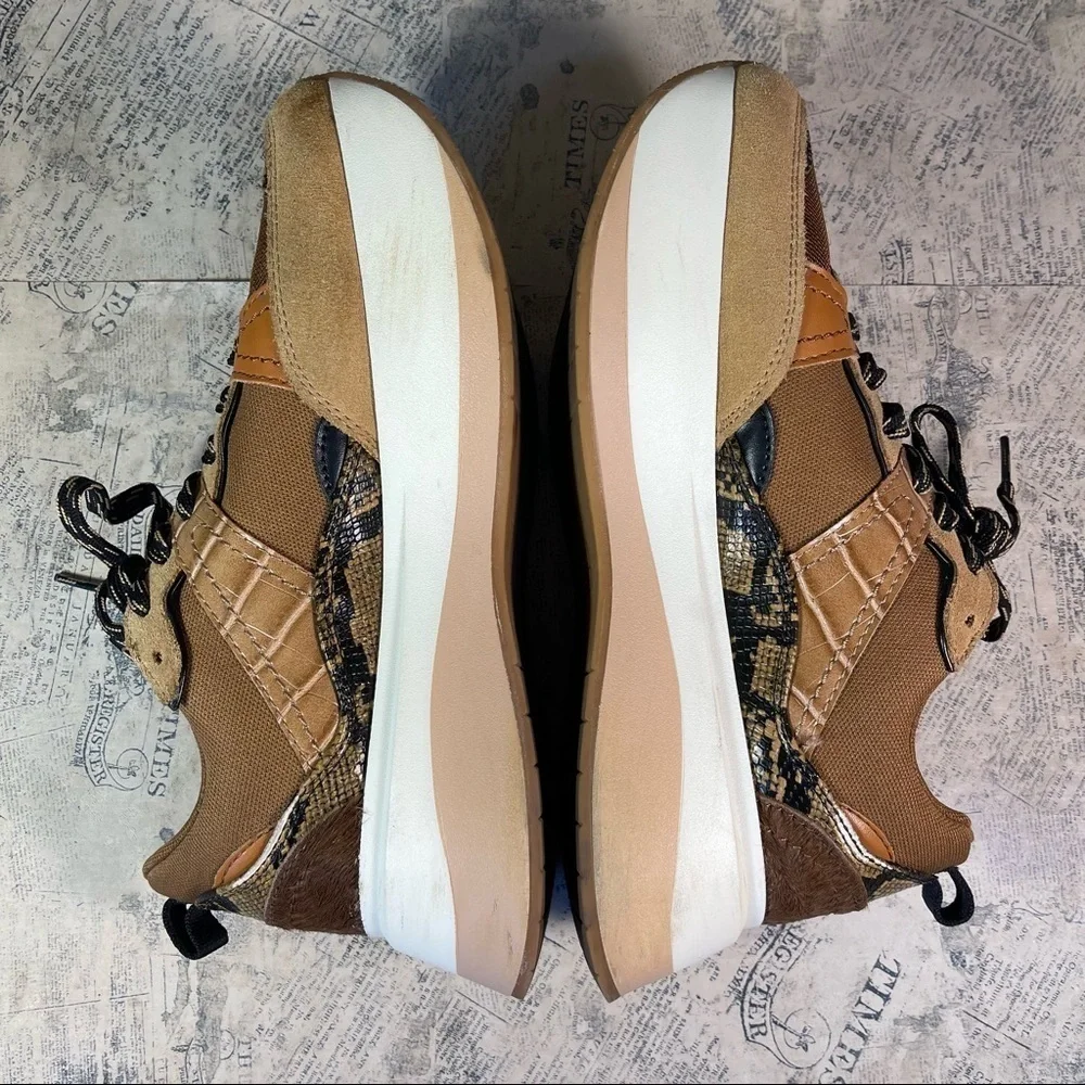 Zara Chunky Platform Lace Up Trainers Sneakers